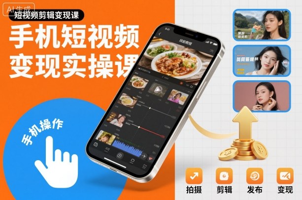 手机短视频变现实操课,短视频剪辑变现课-邪修侠学院