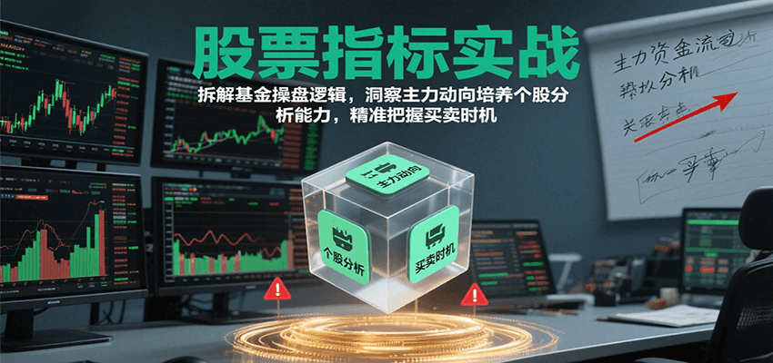 股票指标实战，基金操盘逻辑拆解，洞察主力动向培养个股分析能力把握买卖时机(更新)-邪修侠学院