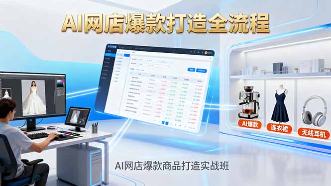 AI网店爆款商品打造实战班：AI技术实现商品图智能处理，快速搭建AI网店-邪修侠学院