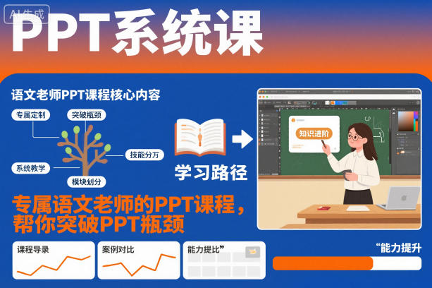 PPT系统课，专属语文老师的PPT课程，帮你突破PPT瓶颈-邪修侠学院