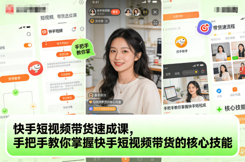 快手短视频带货速成课，手把手教你掌握快手短视频带货的核心技能-邪修侠学院
