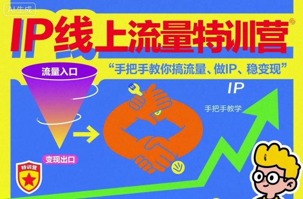 IP线上流量特训营，手把手教你搞流量、做IP、稳变现-邪修侠学院