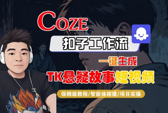 Coze扣子智能体工作流一键生成“TK悬疑故事“短视频，全流程保姆级教学-邪修侠学院