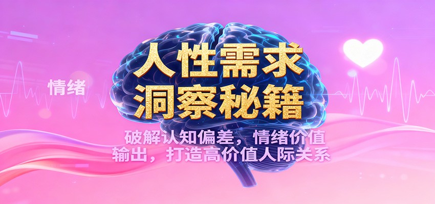 人性需求洞察秘籍，破解认知偏差，情绪价值输出，打造高价值人际关系-邪修侠学院