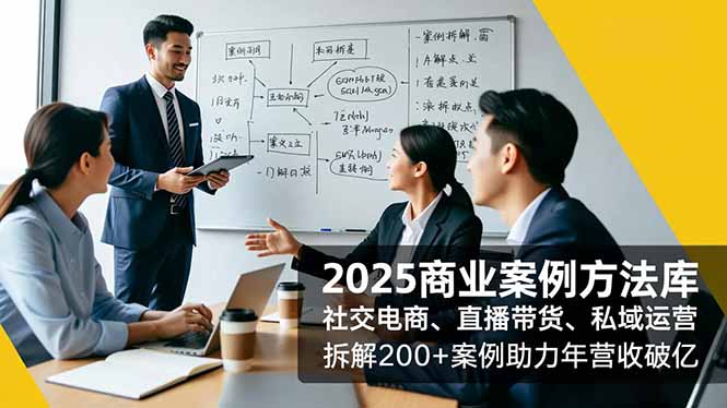 2025商业案例方法库，社交电商、直播带货、私域运营，拆解200+案例助力年营收破亿-邪修侠学院