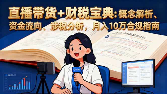 直播带货+财税宝典：概念解析、资金流向、涉税分析，月入10万合规指南-邪修侠学院