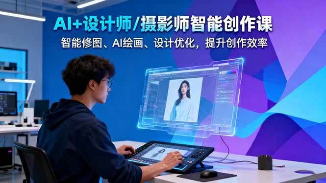AI+设计师/摄影师智能创作课：智能修图、AI绘画、设计优化，提升创作效率-邪修侠学院