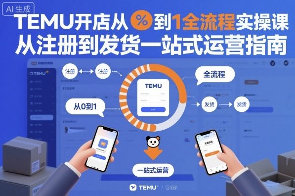TEMU开店从0到1全流程实操课，从注册到发货一站式运营指南-邪修侠学院