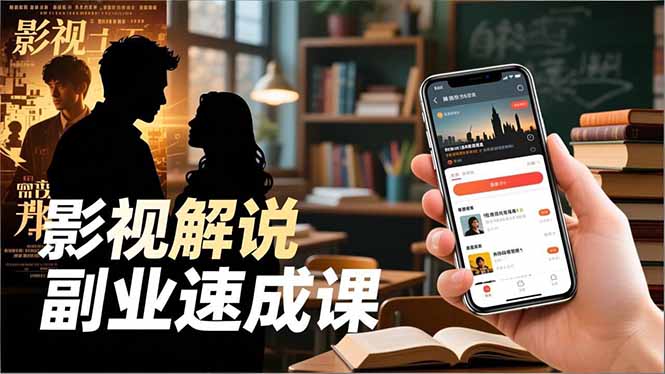 Tk影视解说副业速成课，软件安装、全流程实操、爆款预设，新手两周变现-邪修侠学院