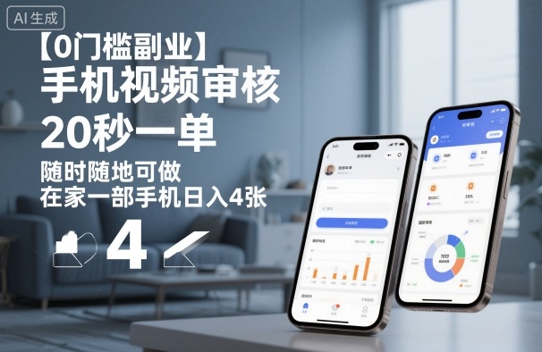 【0门槛副业】手机视频审核，20秒一单，随时随地可做，在家一部手机日入4张【揭秘】-邪修侠学院