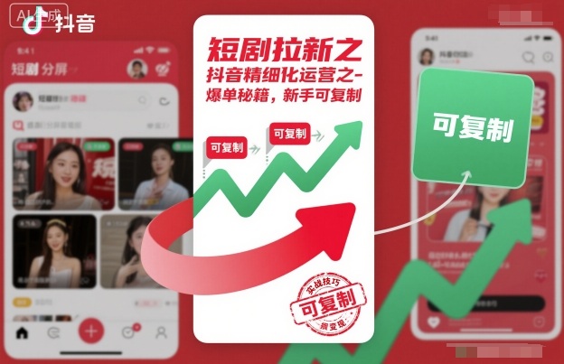 短剧拉新之抖音精细化运营之爆单秘籍,新手可复制-邪修侠学院