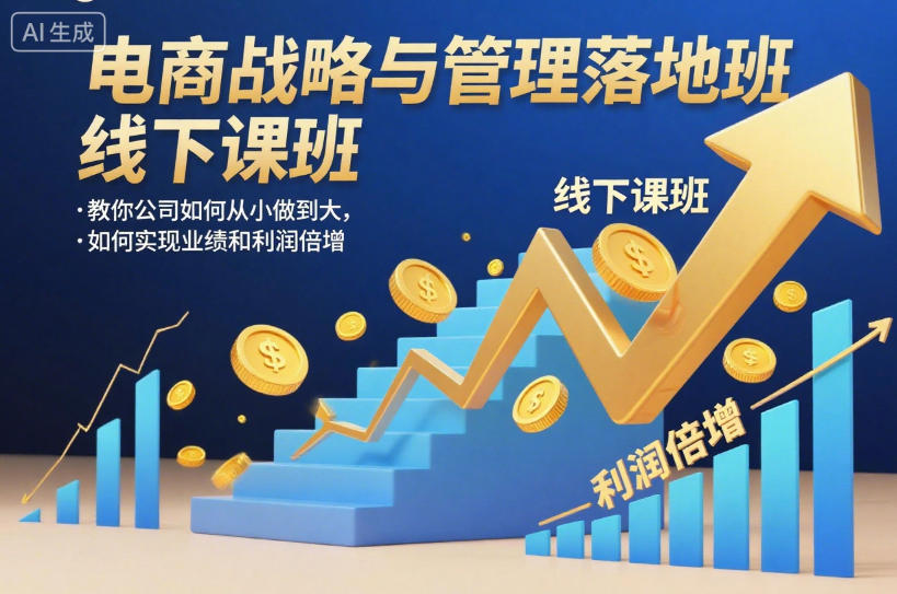 电商战略与管理落地班线下课，教你公司如何从小做到大，如何实现业绩和利润倍增【录音】-邪修侠学院