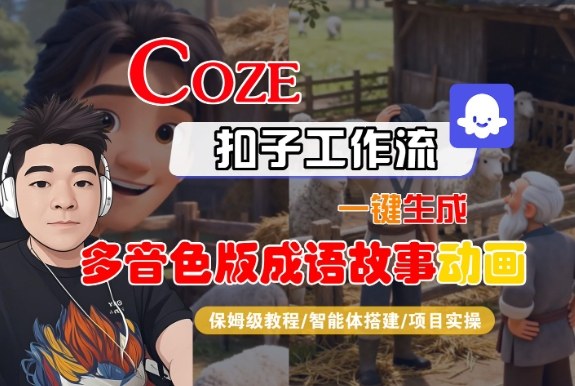 Coze扣子智能体工作流一键生成“多音色版成语故事“动画，全流程保姆级教学-邪修侠学院