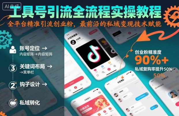 工具号引流全流程保姆级实操教程,全平台精准引流创业粉,最前沿的私域变现技术赋能-邪修侠学院