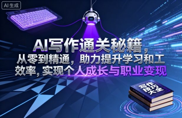 AI写作通关秘籍,从零到精通,助力提升学习和工作效率,实现个人成长与职业变现-邪修侠学院