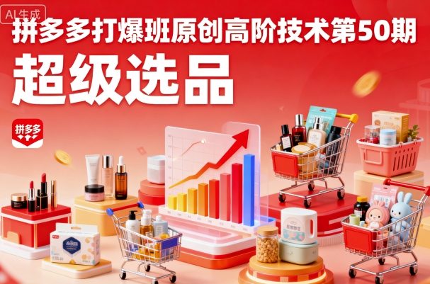 拼多多打爆班原创高阶技术第50期，超级选品-邪修侠学院