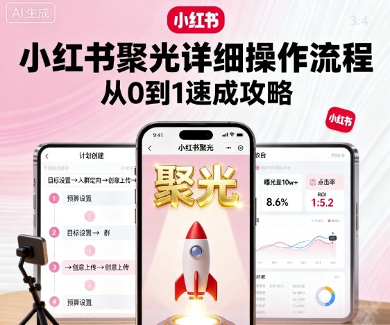 小红书聚光详细操作流程,小红书聚光从0到1速成攻略-邪修侠学院