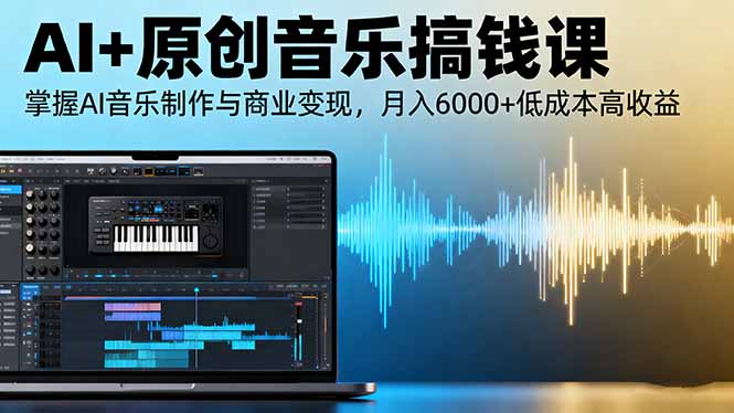 AI+原创音乐搞钱课:掌握AI音乐制作与商业变现,月入6000+低成本高收益-邪修侠学院