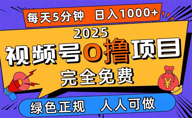 2025视频号0撸项目,5分钟一个号,日入1000+,人人可做-邪修侠学院