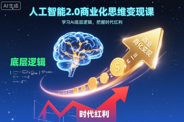 人工智能2.0商业化思维变现课,学习AI底层逻辑,把握时代红利-邪修侠学院