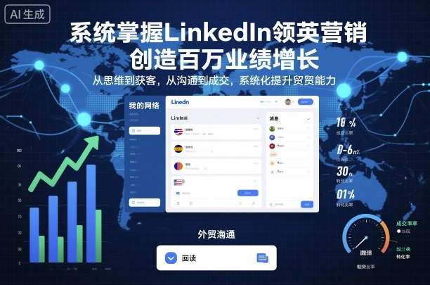 系统掌握LinkedIn领英营销，创造百万业绩增长，从思维到获客，从沟通到成交，系统化提升外贸能力-邪修侠学院