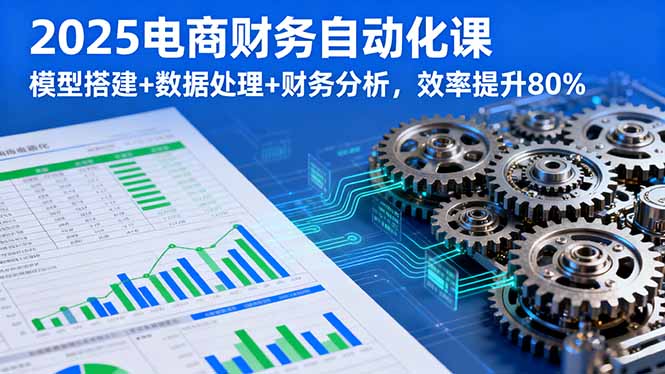 2025电商财务自动化课,模型搭建+数据处理+财务分析,效率提升80%-邪修侠学院