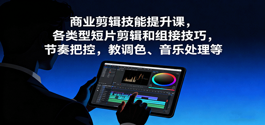 商业剪辑技能提升课，各类型短片剪辑和组接技巧，节奏把控，教调色、音乐处理等-邪修侠学院