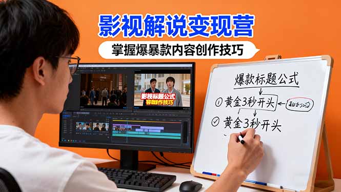 影视解说变现营：通过30+实战案例爆款内容创作技巧，掌握影视解说盈利密码-邪修侠学院