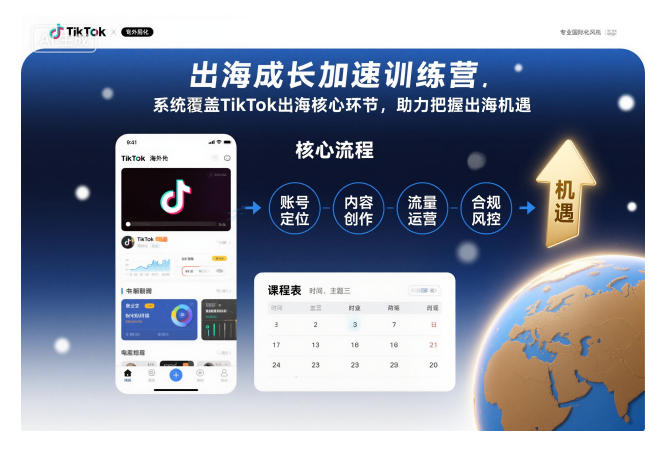 出海成长加速训练营,系统覆盖TikTok出海核心环节,助力把握出海机遇(更新)-邪修侠学院