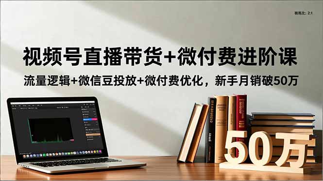 视频号直播带货+微付费进阶课:流量逻辑+微信豆投放+微付费优化,新手月销破50万-邪修侠学院