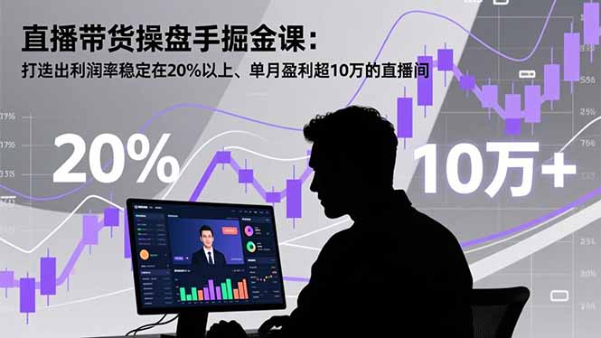直播带货操盘手掘金课：打造出利润率稳定在20%以上、单月盈利超10万的直播间-邪修侠学院