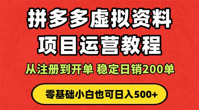 拼多多开店运营课程: 蓝海变现玩法,轻松实现睡后收入 零基础小白也可…-邪修侠学院