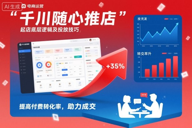 千川随心推起店底层逻辑及投放技巧,提高付费转化率,助力成交-邪修侠学院